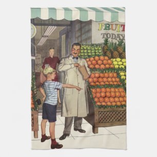 Linge De Cuisine Entreprise de vente au détail de style vintage, Ét