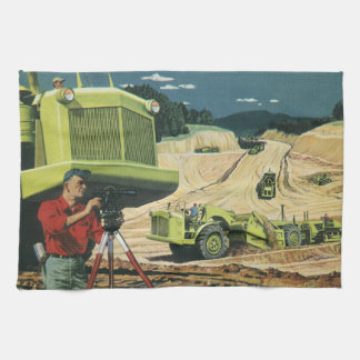Linge De Cuisine Entreprise Vintage, Chantier de Construction avec