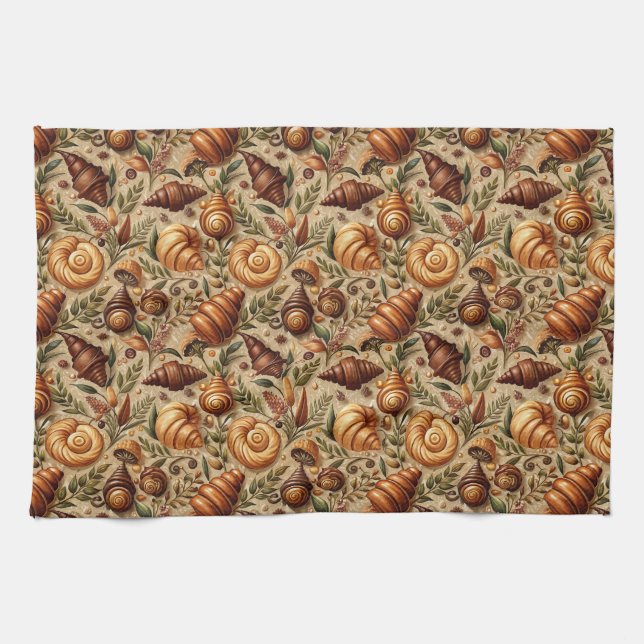 Linge De Cuisine Envie de Croissants  (Horizontal)