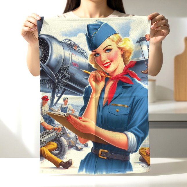 Linge De Cuisine Éphéméride d'avion vintage (Créateur téléchargé)