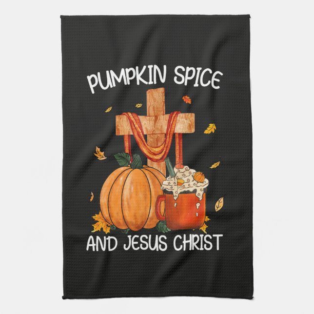 Linge De Cuisine Épice de citrouille et Jésus-Christ (Vertical)