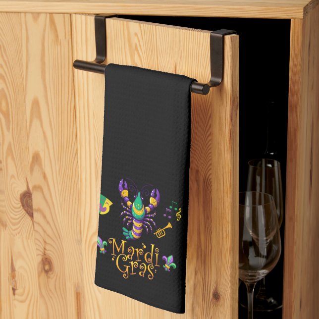 Linge De Cuisine Épis/trompette/masque/fleur de lis Mardi Gras (Pliage en tiers)