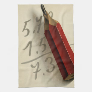 Linge De Cuisine Équation mathématique avec crayon rouge, Entrepris