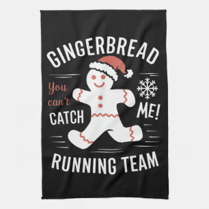 Linge De Cuisine Équipe de course en pain d'épices Humour de Noël