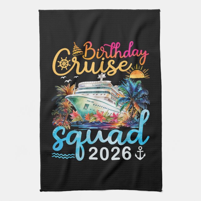 Linge De Cuisine Équipe de croisière d'anniversaire 2026 (Vertical)