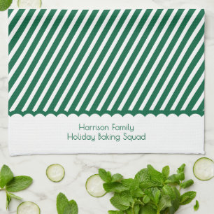 Linge De Cuisine Équipe de cuisine de Noël moderne en vert pour la 