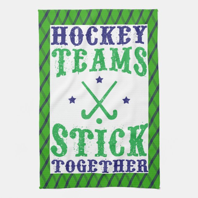 Linge De Cuisine Équipe De Hockey De Terrain Stick Ensemble Serviet (Vertical)