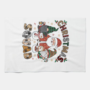 Linge De Cuisine Équipe de Noël Père Noël Gnomes Bonshommes de neig
