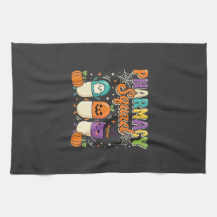 Linge De Cuisine Équipe de pharmacie Halloween Ghost Pills Design_1