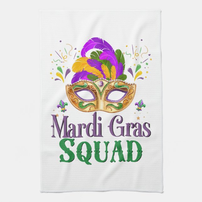 Linge De Cuisine Équipe Mardi Gras (Vertical)