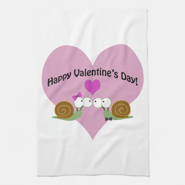 Linge De Cuisine Escargots de la Saint-Valentin (Vertical)