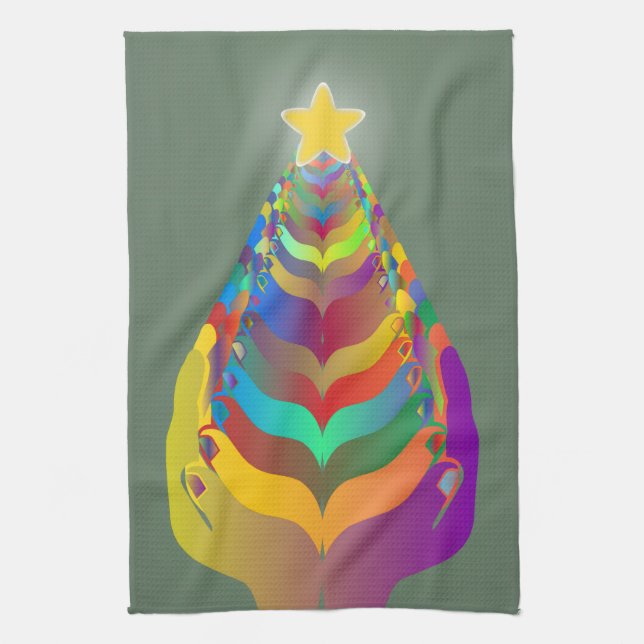 Linge De Cuisine Espoir et convivialité de Noël (Vertical)