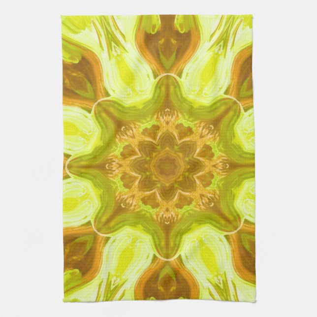 Linge De Cuisine Esprit de feuillage solaire motif abstrait  (Vertical)
