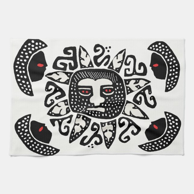 Linge De Cuisine Esprit Soleil Indien Tribal (Horizontal)