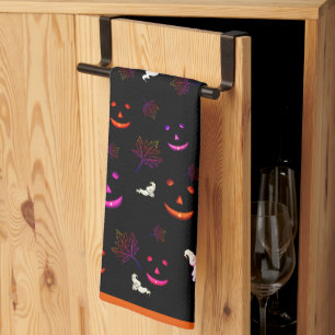 Linge De Cuisine Esprits joyeux et sourires de citrouille Halloween