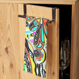 Linge De Cuisine Esquisse Imaginaire Art - Fleurs Abstraites 3