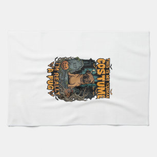 Linge De Cuisine Est Pug Costume Humain Halloween Citrouille Pierre