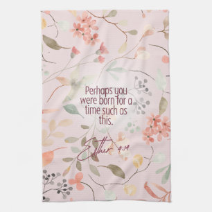 Linge De Cuisine Esther 4:14 Bible chrétienne Verse Art