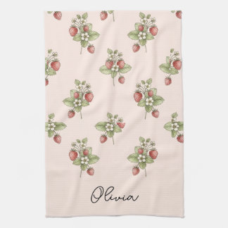 Linge De Cuisine Esthétique Cottagecore Vintage Baies et Fleurs