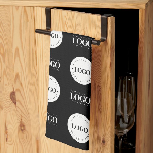 Linge De Cuisine Étape de deux logos personnalisés et répétition En (Pliage en tiers)