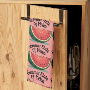 Linge De Cuisine État d'été de l'art rétro de melon de fruit