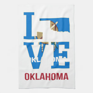 Linge De Cuisine État d'Oklahoma Love USA