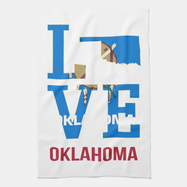 Linge De Cuisine État d'Oklahoma Love USA (Vertical)