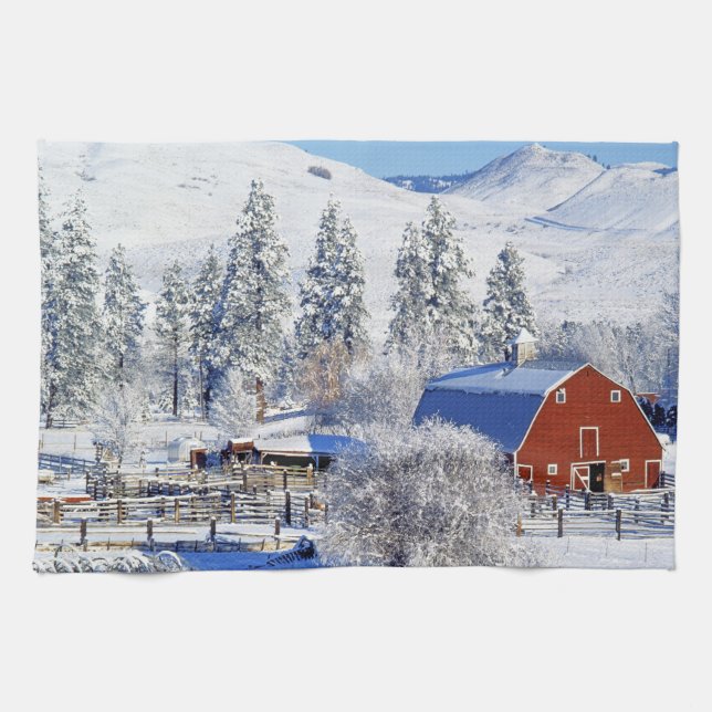 Linge De Cuisine États-Unis, Washington, Methow Valley, Granges dan (Horizontal)