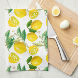 Linge De Cuisine Été, agrumes, style méditerranéen floral, citr