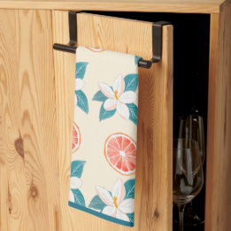 Linge De Cuisine Été Floral Grapefruit – Design Citrus Côté Mer