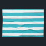 Linge De Cuisine Été nautique de turquoise et de rayure blanche<br><div class="desc">Été nautique de turquoise et de rayure blanche - art et conception de CricketDiane - décor de bord de la mer, nautique, océan, mode d'été, mode à la maison, mode d'office de bateau, amusement</div>