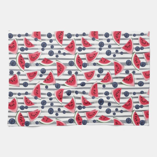 Linge De Cuisine Eté Watermelon Stripes (Horizontal)
