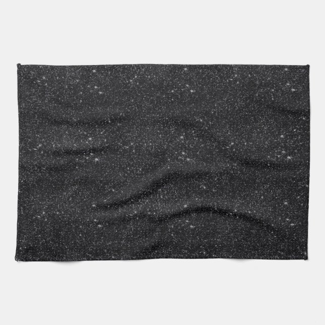 Linge De Cuisine Étincelles de noir (Horizontal)