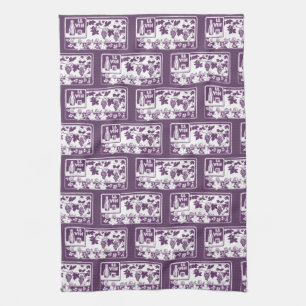 Linge De Cuisine Étiquette de vin français vintage Vignoble rusti