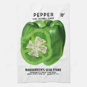 Linge De Cuisine Étiquette Pepper Seed Packet
