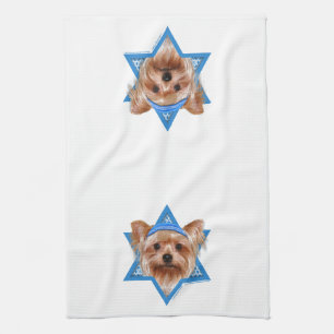 Linge De Cuisine Étoile de David de Hanoukka - Yorkshire Terrier