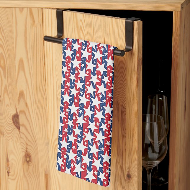 Linge De Cuisine Étoiles et bandes  (Pliage en tiers)