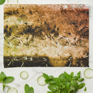 Linge De Cuisine Étrange texture fibreuse vieillie et saleté ou brû