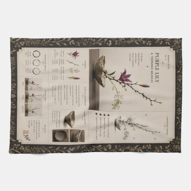 Linge De Cuisine Étude de bouteille d'ikebana 03 (Horizontal)
