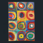 Linge De Cuisine Étude des couleurs | Wassily Kandinsky<br><div class="desc">Étude de couleur, Carrés avec cercles concentrés (1913) | Wassily Kandinsky’s Color Study : Carrés avec cercles concentrés est une exploration dynamique de la couleur et de la forme, avec une grille de carrés remplis de cercles concentriques dans une gamme de teintes audacieuses et contrastées. Chaque carré contient des combinaisons...</div>