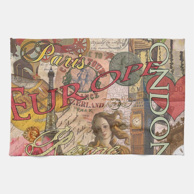Linge De Cuisine Europe Travel Vintage (Horizontal)