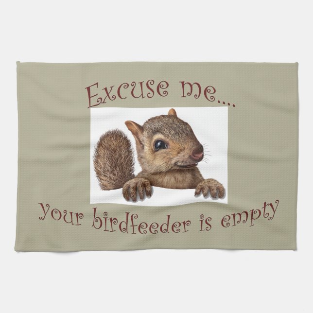 Linge De Cuisine Excusez-moi...votre mangeoire d'oiseaux est vide s (Horizontal)