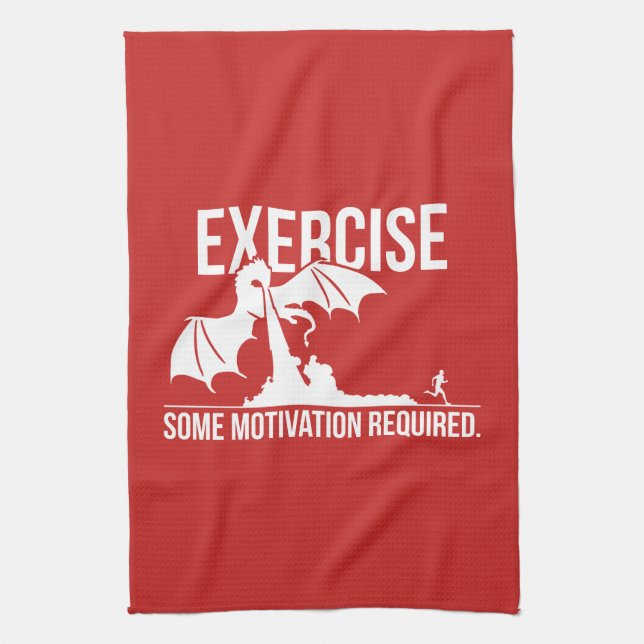 Linge De Cuisine Exercice, Motivation Requise, Dragon - Drôle (Vertical)