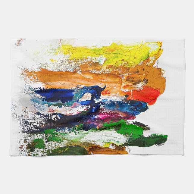 Linge De Cuisine Expression Abstraite des figures humaines en mouve (Horizontal)