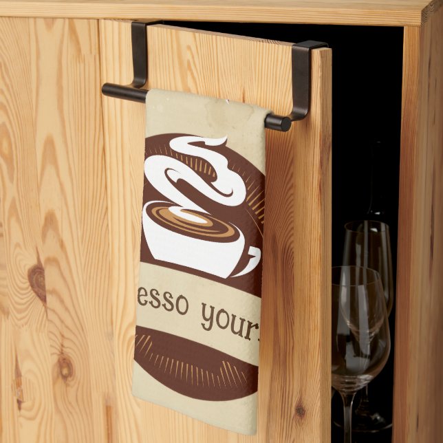 Linge De Cuisine Expresso Yself Fun Citations de cuisine café (Pliage en tiers)