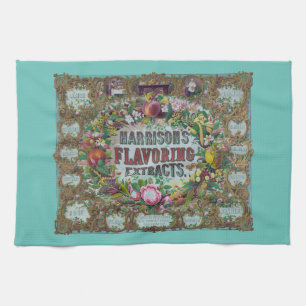 Linge De Cuisine Extraits de cuisson de fruits floraux victoriens v