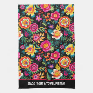 Linge De Cuisine Extravaganza florale Fiesta personnalisable
