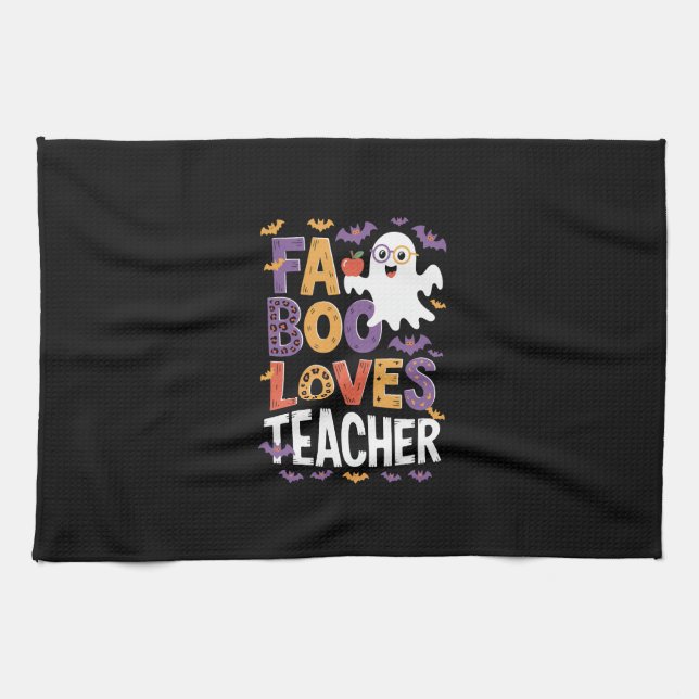 Linge De Cuisine Fab Boo Lous Retro Halloween (Horizontal)