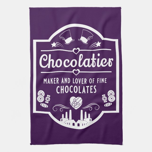 Linge De Cuisine Fabricant de chocolatier (Vertical)