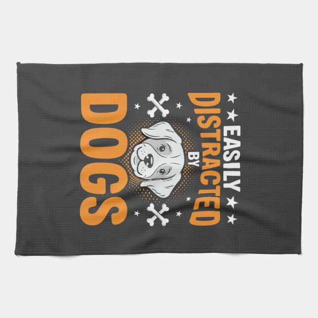 Linge De Cuisine Facilement Distrait Par Les Chiens (Horizontal)